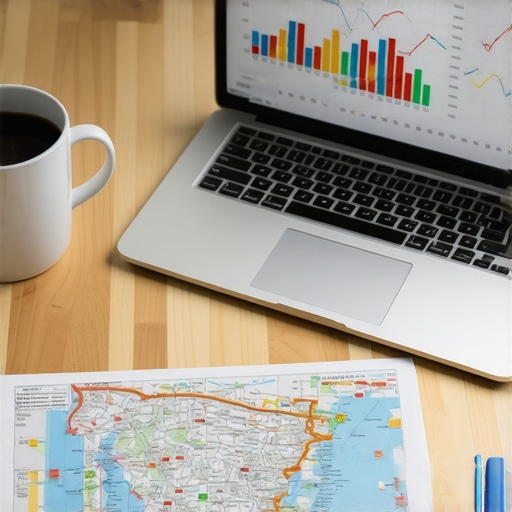 Financial Roadmap for Business Growth A clear financial roadmap and a laptop showing business growth charts.