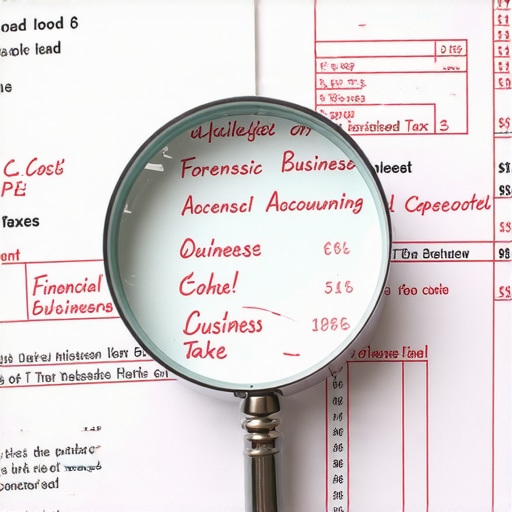 Magnifying glass focusing on financial figures to represent an expert tax audit review.
