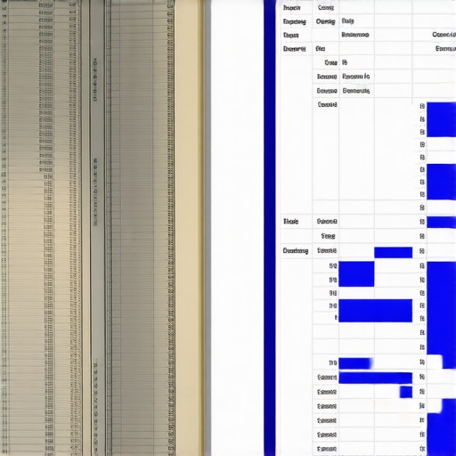Comparison between a disorganized and a reconciled general ledger for payroll.