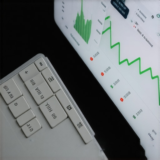 A modern digital workspace showing a financial dashboard for audit-ready accounting.