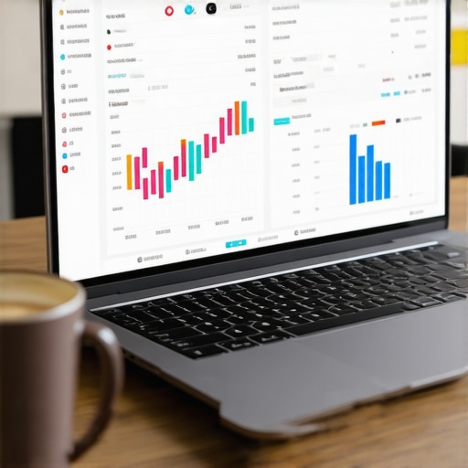 A clean financial dashboard displaying accounts receivable and accounts payable reconciliation reports on a laptop screen.