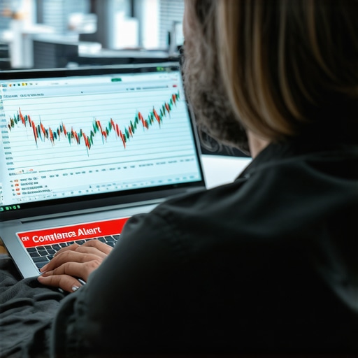 A professional reviewing tax compliance alerts on a computer.