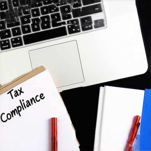 Manual Expert Review vs Digital Automation Professional desk with both digital tools and physical tax compliance folders for manual audit review.
