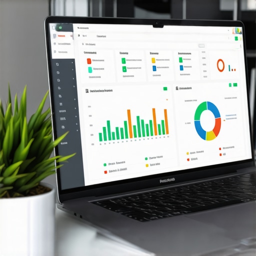 A professional digital dashboard displaying financial projections and tax liability charts for a small business owner.