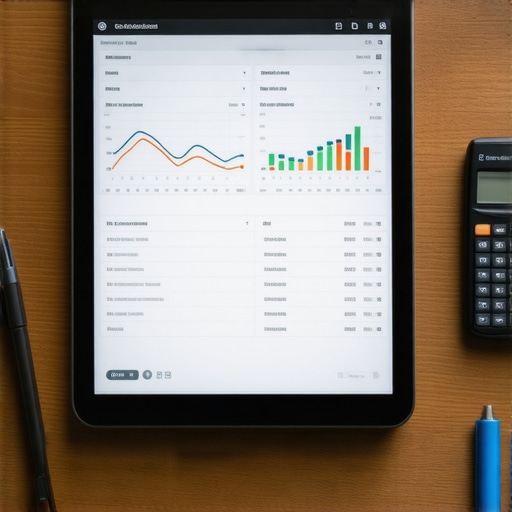 A tablet displaying financial charts and depreciation schedules for small business asset management.