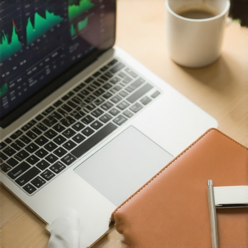 Professional financial dashboard and office setup for small business monitoring