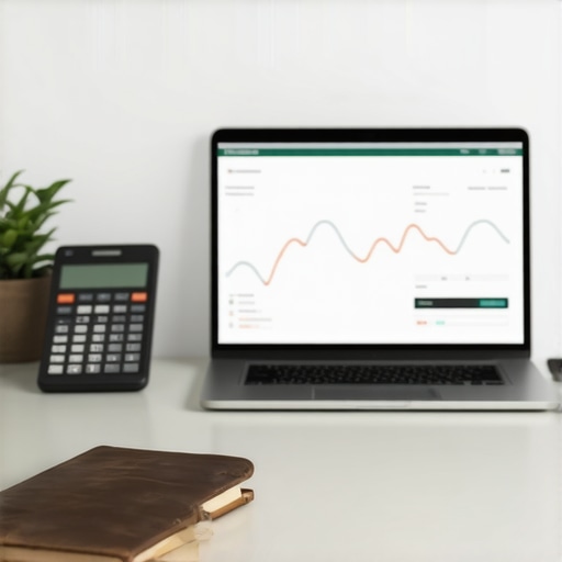 Clean and organized business accounting and tax preparation workspace