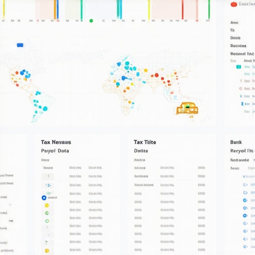 Modern Financial Tech Stack Dashboard A digital dashboard showing payroll and tax compliance tools for small business owners.