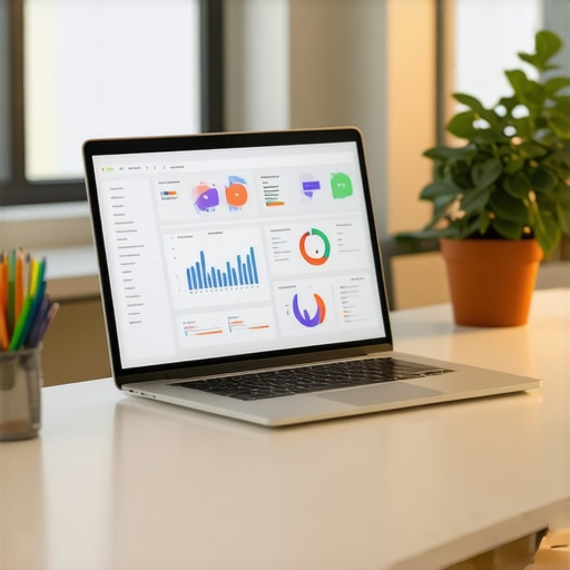 A laptop displaying specialized financial reports for a niche small business