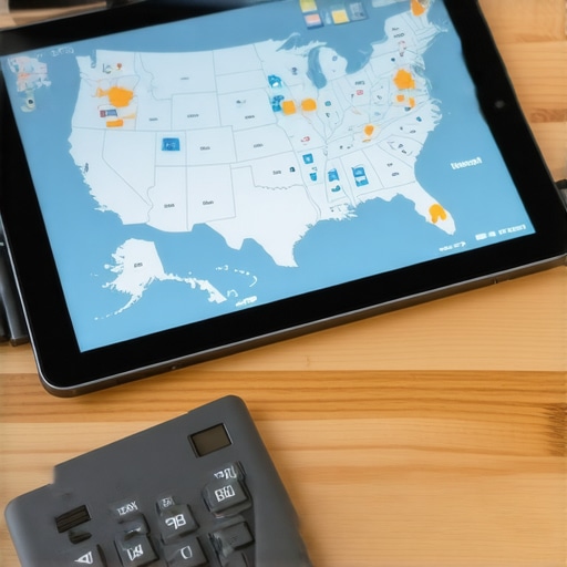 Map of the USA showing tax nexus zones for remote employees and business owners.