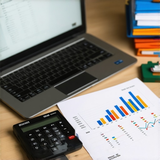 A desk with a laptop and tax folders illustrating payroll audit support