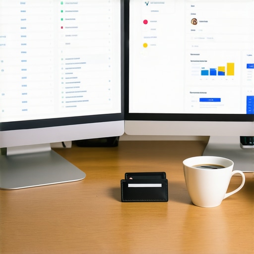 Organized Crypto Tax Workspace A professional setup for managing crypto tax records and accounting software.
