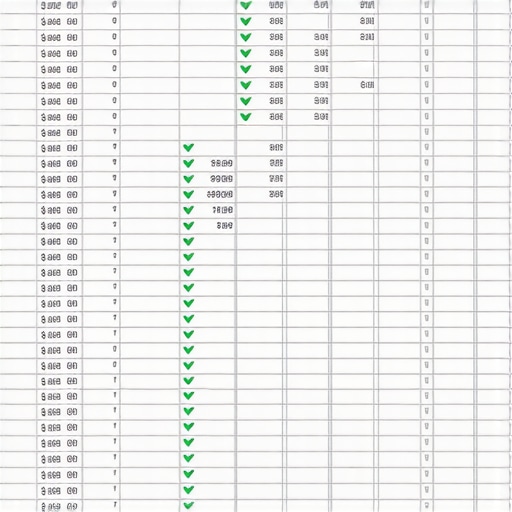 A clean digital spreadsheet representing an organized business ledger