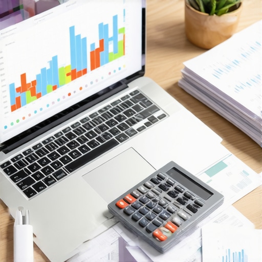 A clean business workspace set up for a monthly financial closing and reconciliation process.