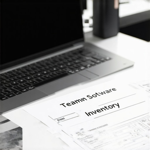 A professional desk setup showing the transition from fragmented personal tools to organized company software.