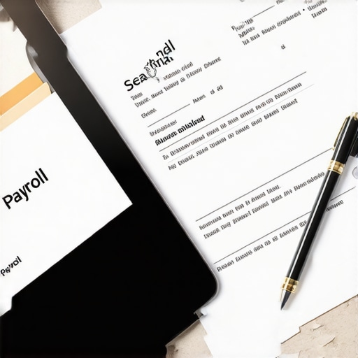A professional setup for managing temporary employee payroll records and digital software.
