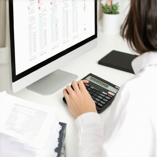 Preparing Business Documents for Financial Review A business owner organizing digital receipts and financial ledgers to prepare for a CPA review or audit.
