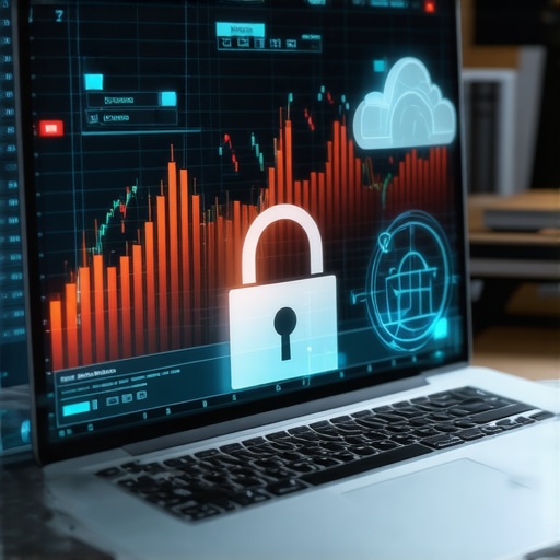 A digital financial dashboard showing cloud-synced records and audit-ready data indicators.