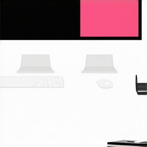A professional desk setup with dual monitors and a document scanner for business accounting maintenance.