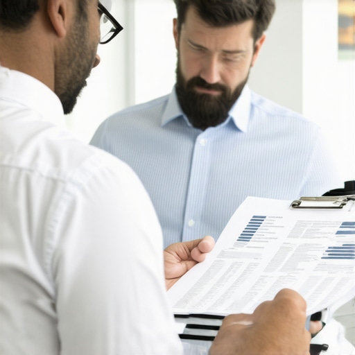 A CPA and business owner analyzing financial records to prevent tax errors and audit risks.