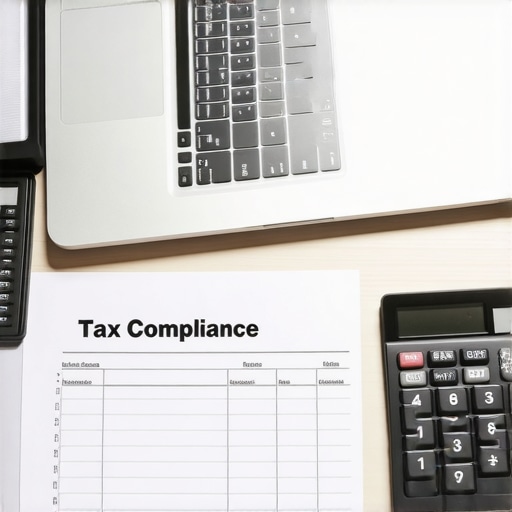 A organized workspace showing tools for payroll and tax reconciliation.