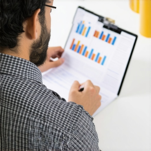 A CPA conducting a detailed review of business tax documents to ensure audit readiness.