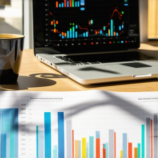 Professional financial growth and audit readiness tools A modern business desk with financial data and growth charts on a screen.