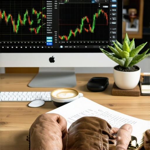 Entrepreneur monitoring financial performance and tax compliance in a modern office.