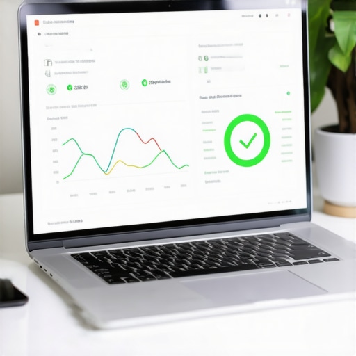 A professional digital interface showing business financial health and automated payroll compliance status.