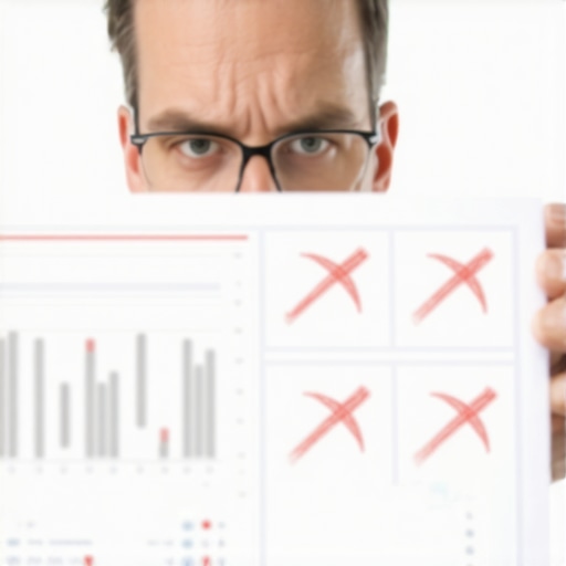 Skeptical review of digital accounting data Professional accountant verifying digital financial records for errors after a software migration.