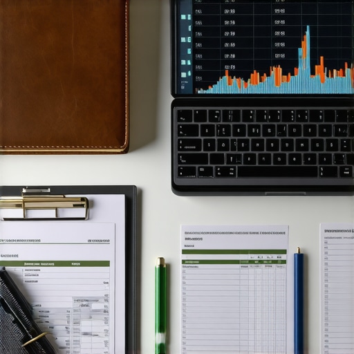 Strategic Business Financial Planning and CPA Oversight Close-up of a business owner's desk showing financial reports and tax strategy documents.