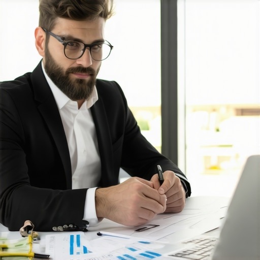 Strategic Business Financial Planning A business owner and CPA collaborating on long-term financial strategy and audit prevention.