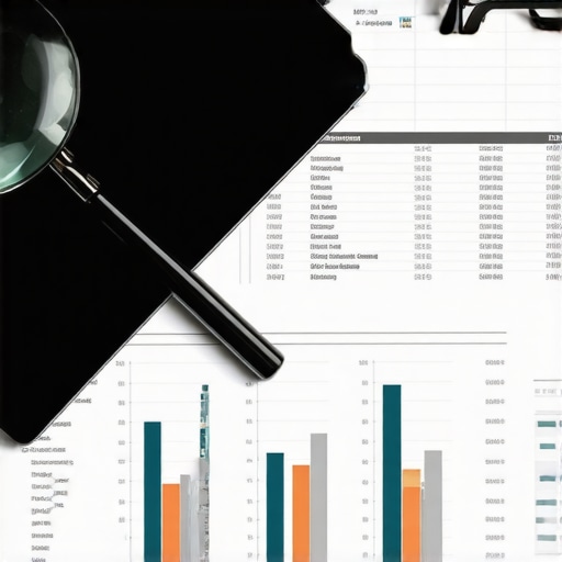 A magnifying glass inspecting financial data on a desk, symbolizing strategic CPA services and audit support.