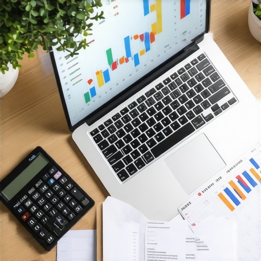 Strategic Financial Planning Workspace A professional desk setup illustrating strategic tax planning and business growth analysis.