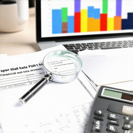 Strategic Financial Review and Audit Support A magnifying glass on tax documents and a laptop showing financial charts to represent professional CPA services and audit strategies.