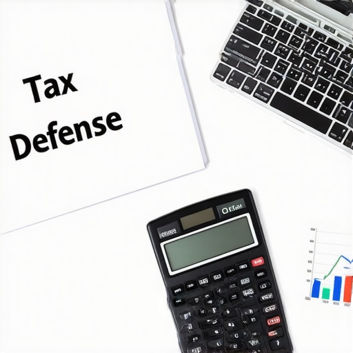An organized desk setup for IRS penalty negotiation and tax defense