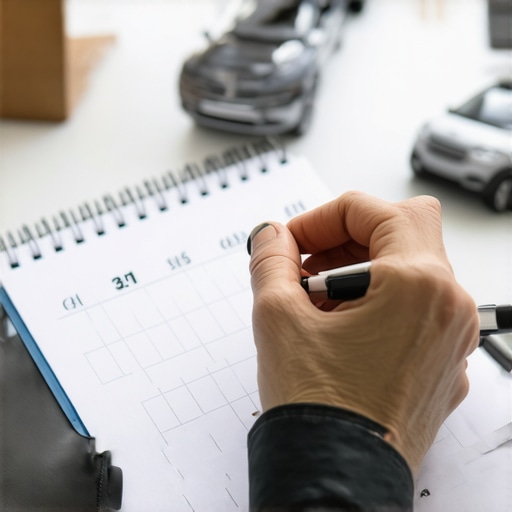Business owner marking the end of year on a calendar to trigger tax depreciation deductions.