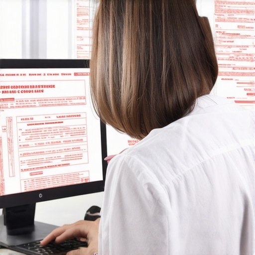 The Risks of Automated Tax Software Errors Business owner reviewing tax software errors on a laptop screen with financial documents.