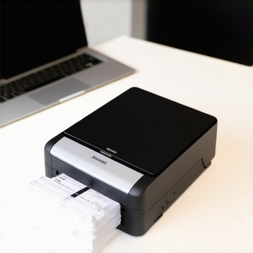 A modern desk setup showing tools for weekly financial reconciliation and receipt scanning.